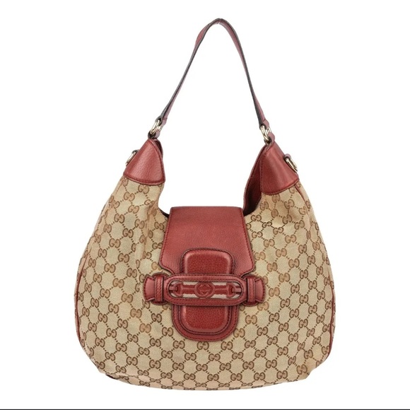 Gucci Beige and Burgundy Hobo Bag - Picture 8 of 10
